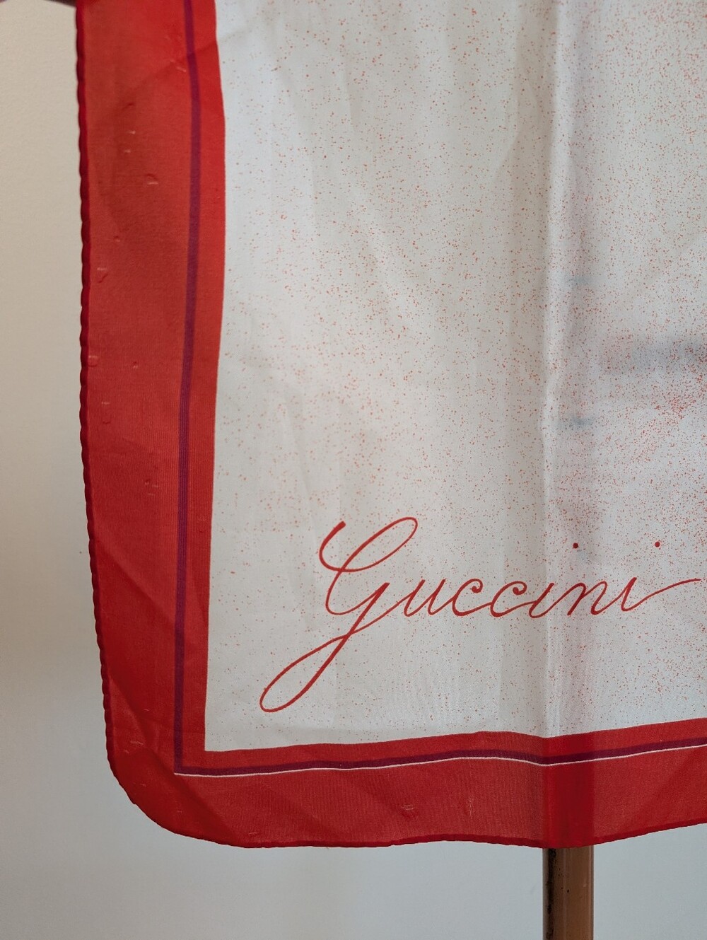 Vintage GUCCI Silk Scarf "GUCCINI" - 70/80's Era